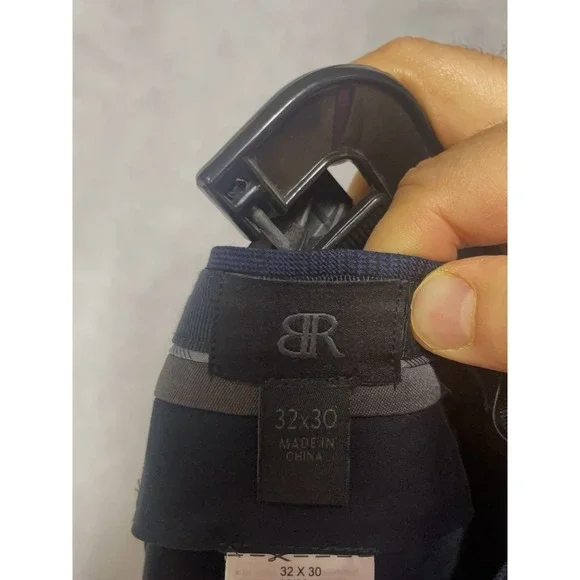 Banana Republic Pants Men 33X29 Blue Italy Barberis Canonico Super 110 Wool Luxe - Picture 10 of 12